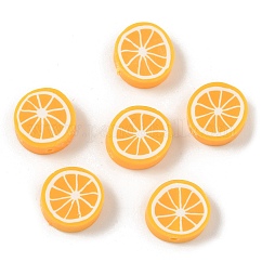 Perline in argilla polimerica fatte a mano a tema frutta e verdura, per forniture fai da te gioielli artigianato, arancione, 14.5x15.5x5.5mm, Foro: 1.8 mm