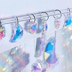 24шт 2 стильные стеклянные подвески со стразами&nbsp;GLAA-OC0001-27