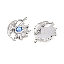 Подвески из нержавеющей стали 304 со стразами&nbsp;STAS-Z166-24P-03