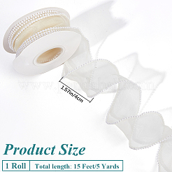 Полиэстер органза ленты SRIB-WH20020-004B