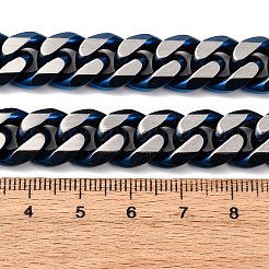 Ожерелья из кубинской цепочки из нержавеющей стали 304 толщиной 12 мм&nbsp;NJEW-C099-04B-01