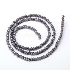 Граненый граненый полный радуга гальванических стеклянных бус стренги&nbsp;X-EGLA-M004-2mm-A02