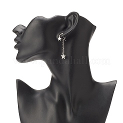 Асимметричные серьги в форме звезды из нержавеющей стали марки 304 EJEW-JE04889-02