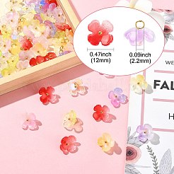 80 шт. 8-х цветные градиентные стеклянные подвески&nbsp;PALLOY-CJ00067