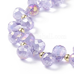 Braccialetto di perline a goccia di vetro bling per le donne&nbsp;BJEW-JB08991