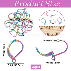 40 шт. фурнитура для сережек из нержавеющей стали 304 STAS-SP0001-10RC