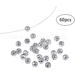 Сплавочные овальные бусины тибетского стиля &nbsp;TIBE-PH0004-93