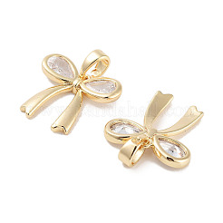 Pendentifs avec zircon cubiques à micro-pavés en laiton&nbsp;KK-C051-42G