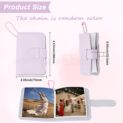 Мини-книжка-держатель для фотокарточек из искусственной кожи&nbsp;AJEW-WH20060-22A