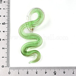 Ручной золотой песок Lampwork большие кулоны LAMP-T023-11D