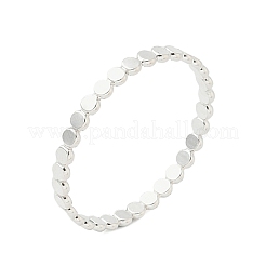 925 плоские серебряные кольца с бусинами для женщин RJEW-NH0002-01A-S