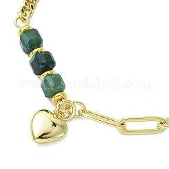 Messing Herz Charme Armbänder&nbsp;BJEW-JB13611