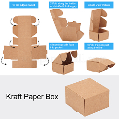 Scatola di carta anello kraft creativa pieghevole&nbsp;CON-WH0077-09