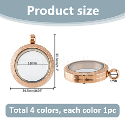 4 шт. 4-х цветные подвески-медальоны из нержавеющей стали STAS-HS0001-41