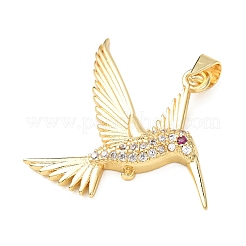 Cremagliera placcatura micro ottone spianare pendenti zirconi&nbsp;X-KK-E072-23G