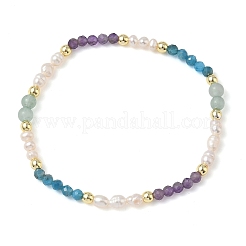 Stretch-Armbänder aus natürlichen grünen Aventurin-&nbsp;BJEW-JB13711