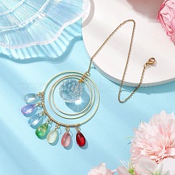 Латунное кольцо подвесные украшения HJEW-JM02584