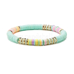 Набор эластичных браслетов из синтетического гематита и полимерной глины бусины хейши BJEW-JB07381