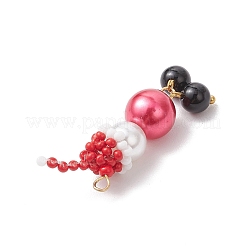 Подвески из стеклянного жемчуга на рождественскую тематику PALLOY-MZ00819-01