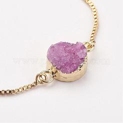 Браслеты-ползунки из натурального и окрашенного агата BJEW-JB02764