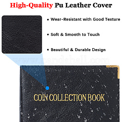 Складная книга для коллекции монет из пвх&nbsp;AJEW-WH20007-58