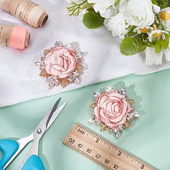 2 шт. броши-цветы из полиэстера&nbsp;JEWB-ME0001-12