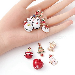Kit de búsqueda para hacer joyas con colgantes con tema navideño&nbsp;FIND-YW0007-38