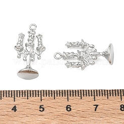 Messing micro pave klare zirkonia anhänger&nbsp;KK-K351-75P