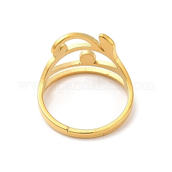 Anelli in acciaio inossidabile 304 placcati ioni (ip)&nbsp;RJEW-L107-003G