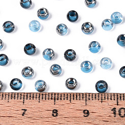 Прозрачные внутри цветные стеклянные бусины&nbsp;SEED-T007-19A-08