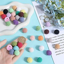 40 шт. 20-х цветные бусины из органической шерстяной ткани&nbsp;FIND-SC0009-18