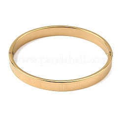 Bracciali rigidi da donna in acciaio inossidabile 304 con numeri romani e chiusura a cerniera.&nbsp;SA-CBAC920-12G