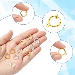 12 шт. 2-х цветная латунная фурнитура для сережек-клипс&nbsp;KK-FS0001-48