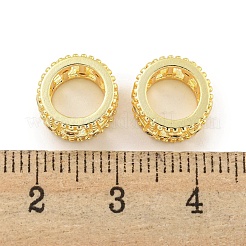 Реечное покрытие латунь микро паве прозрачный кубический цирконий европейские бусины KK-L215-313G