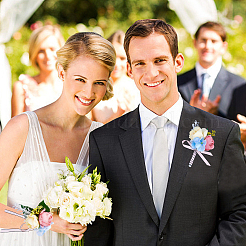 2 шт. 2 стиля шелковая ткань и пластиковый искусственный цветок корсаж на запястье и бутоньерка для корсажа AJEW-CP0007-26B