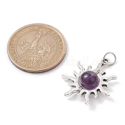 Круглые подвески из натурального смешанного камня&nbsp;PALLOY-JF02473