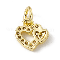 Латунные микропаве прозрачные кубические циркониевые подвески ZIRC-F132-97G