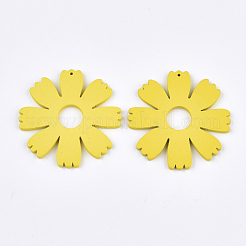 Pendentifs en bois peint&nbsp;WOOD-Q040-010G