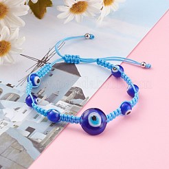 Регулируемые нейлоновые нити плетеные браслеты из бисера&nbsp;BJEW-JB06067-01