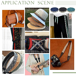 10 ярд полиэфирной жаккардовой ленты в этническом стиле с цветком OCOR-PH0004-86B