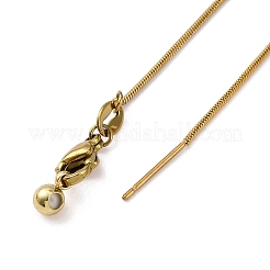 Ожерелья из круглой змеиной цепи из нержавеющей стали ion plaing(ip) 304 NJEW-Q003-01G