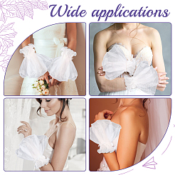 Кружевные нарукавники для невесты AJEW-WH20018-121A