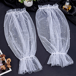1 paire de surmanches en dentelle polyamide pour femme&nbsp;AJEW-GA0010-35