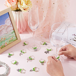 12 Stück Weinglas-Anhänger aus Glas.&nbsp;AJEW-SC00050