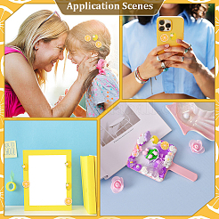 100шт 2 стиля непрозрачные кабошоны из смолы&nbsp;RESI-ME0001-18