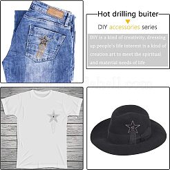 Сверкающий утюг со стразами на заплатках DIY-FG0001-39