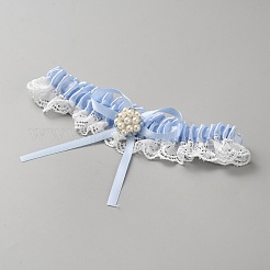Ligas de novia elásticas de encaje de tela&nbsp;AJEW-WH0661-26