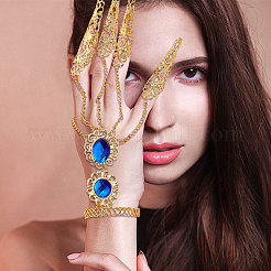 4шт 2-цветный акриловый овальный браслет на всю руку&nbsp;BJEW-AN0001-23