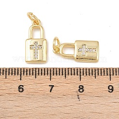 Messing micro pave klare zirkonia anhänger&nbsp;KK-G544-08G-01