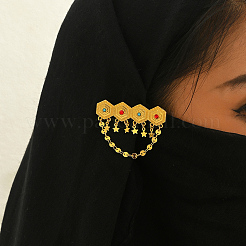 Элегантные броши в виде звезды из латуни в ближневосточном стиле для женщин LM4618